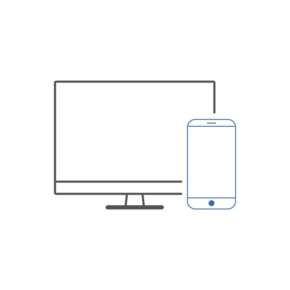 responsive web design icons. Line icon vector