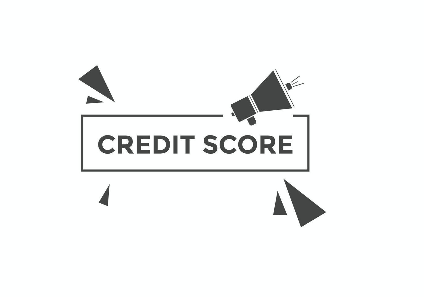 Credit score text button. speech bubble. Credit score Colorful web banner template. vector illustration