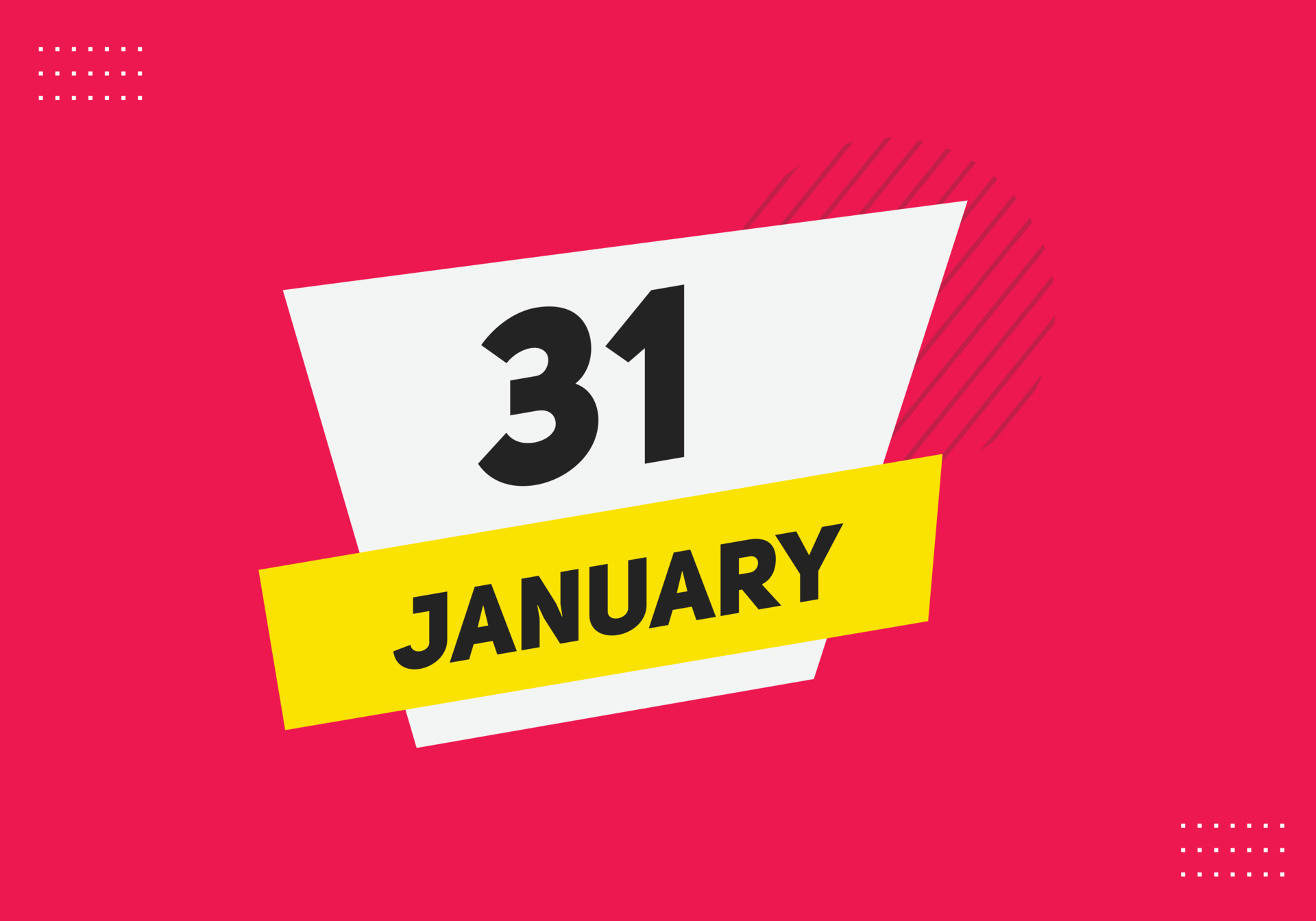 january 31 calendar reminder. 31th january daily calendar icon template