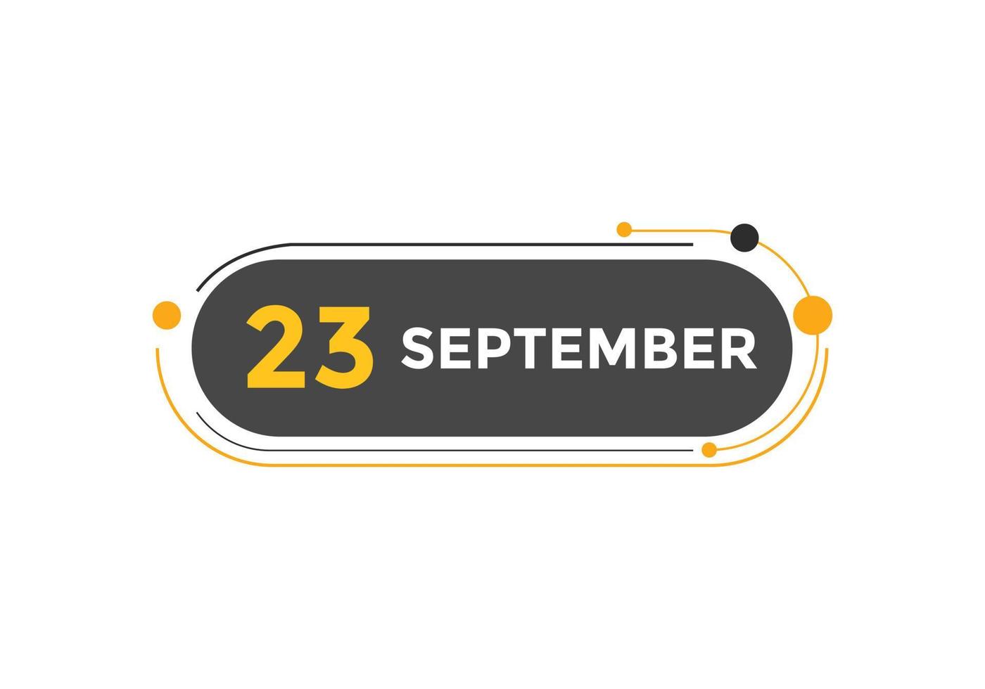 september 23 calendar reminder. 23th september daily calendar icon template. Calendar 23th september icon Design template. Vector illustration