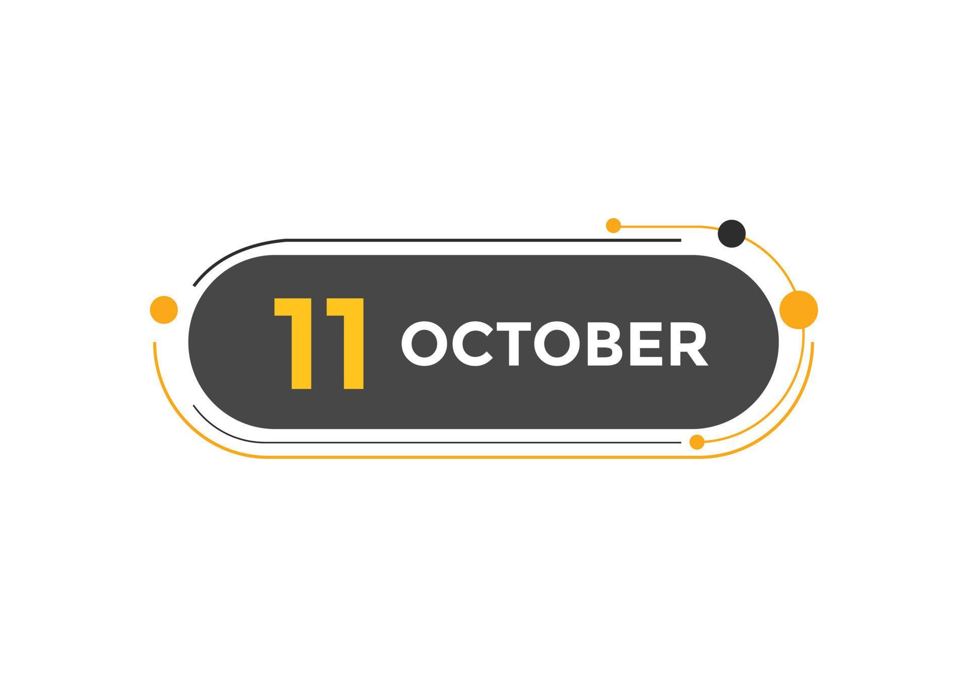 october 11 calendar reminder 11th october daily calendar icon template october 11 calendar reminder 11th october daily calendar icon template