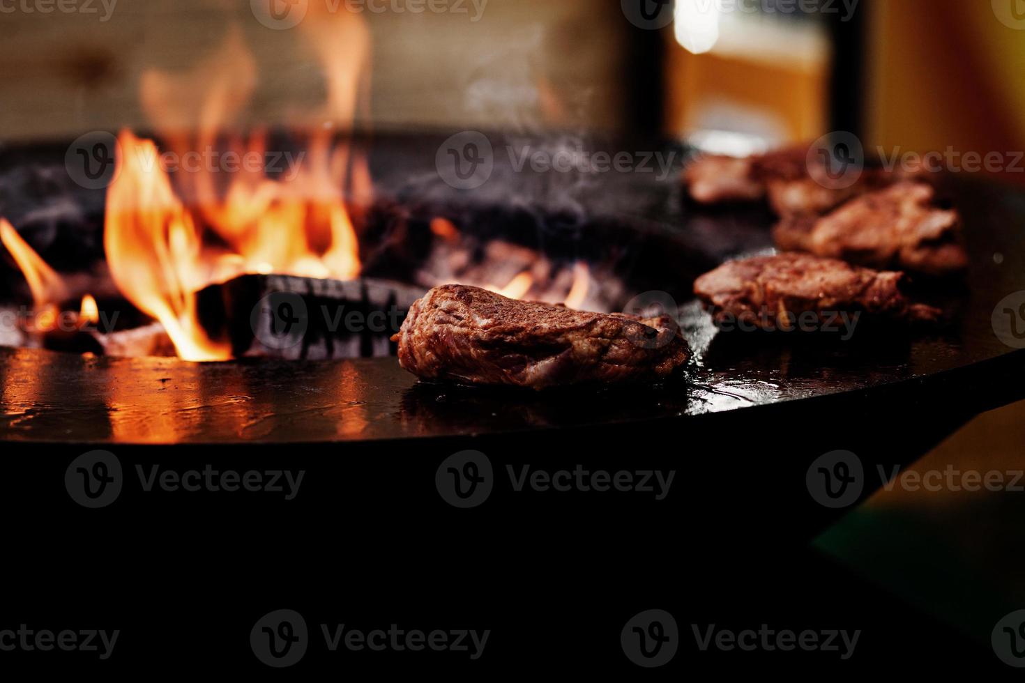 Grilled steak meat photo