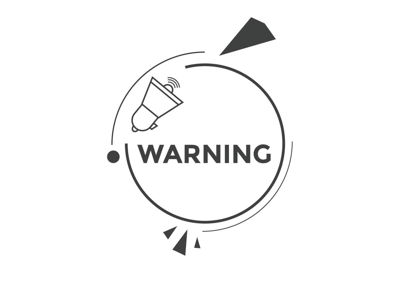 warning text button. warning speech bubble. warning Colorful web banner. vector illustration. unmute label sign template