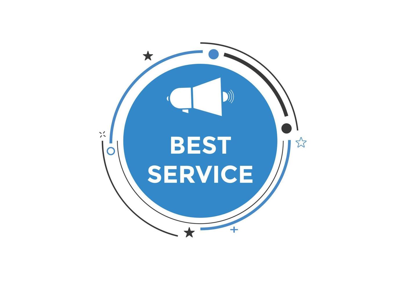 Best service text button. Best service speech bubble. Best service Colorful web banner. vector illustration