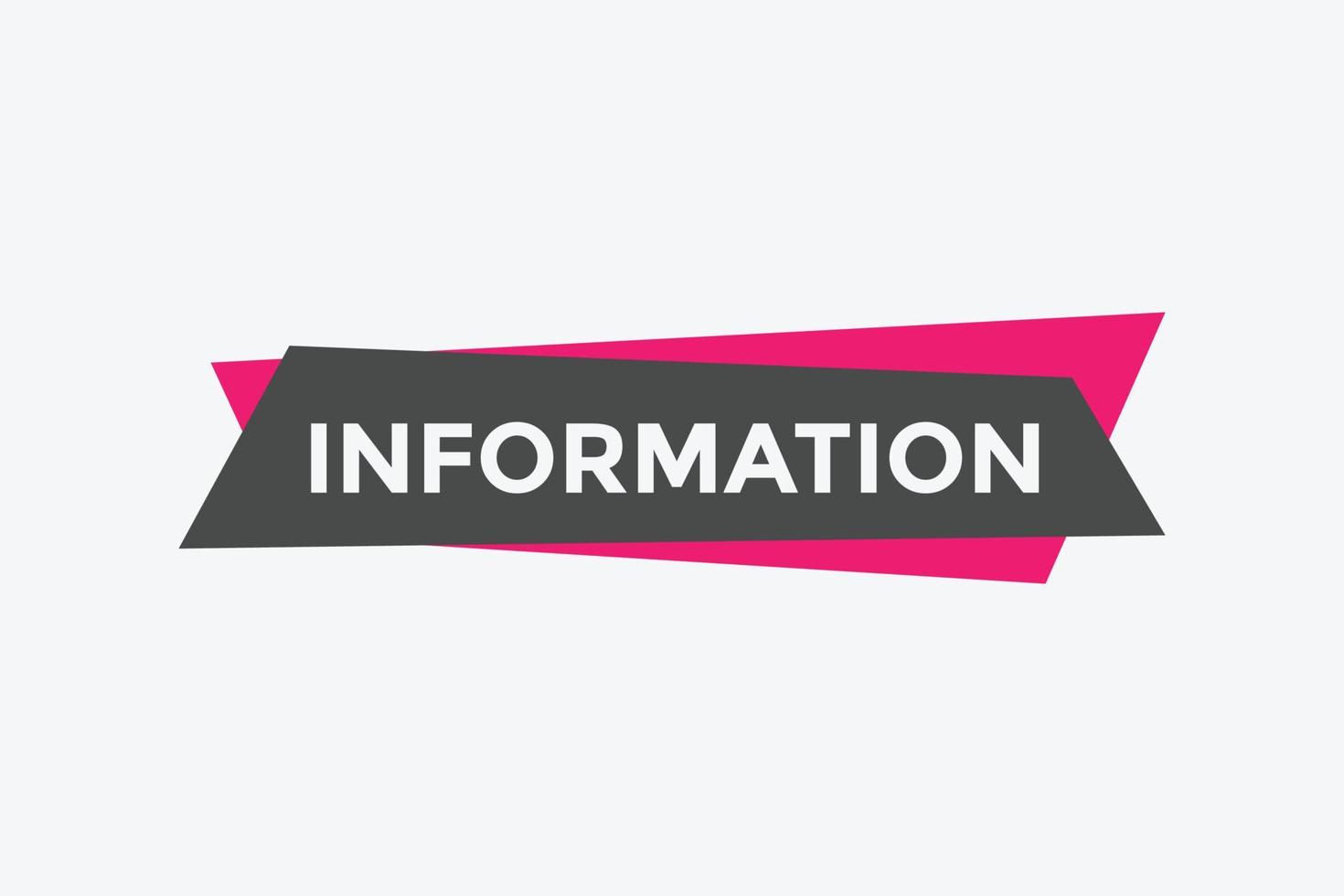 information text button. information speech bubble. Information Colorful web banner. vector illustration