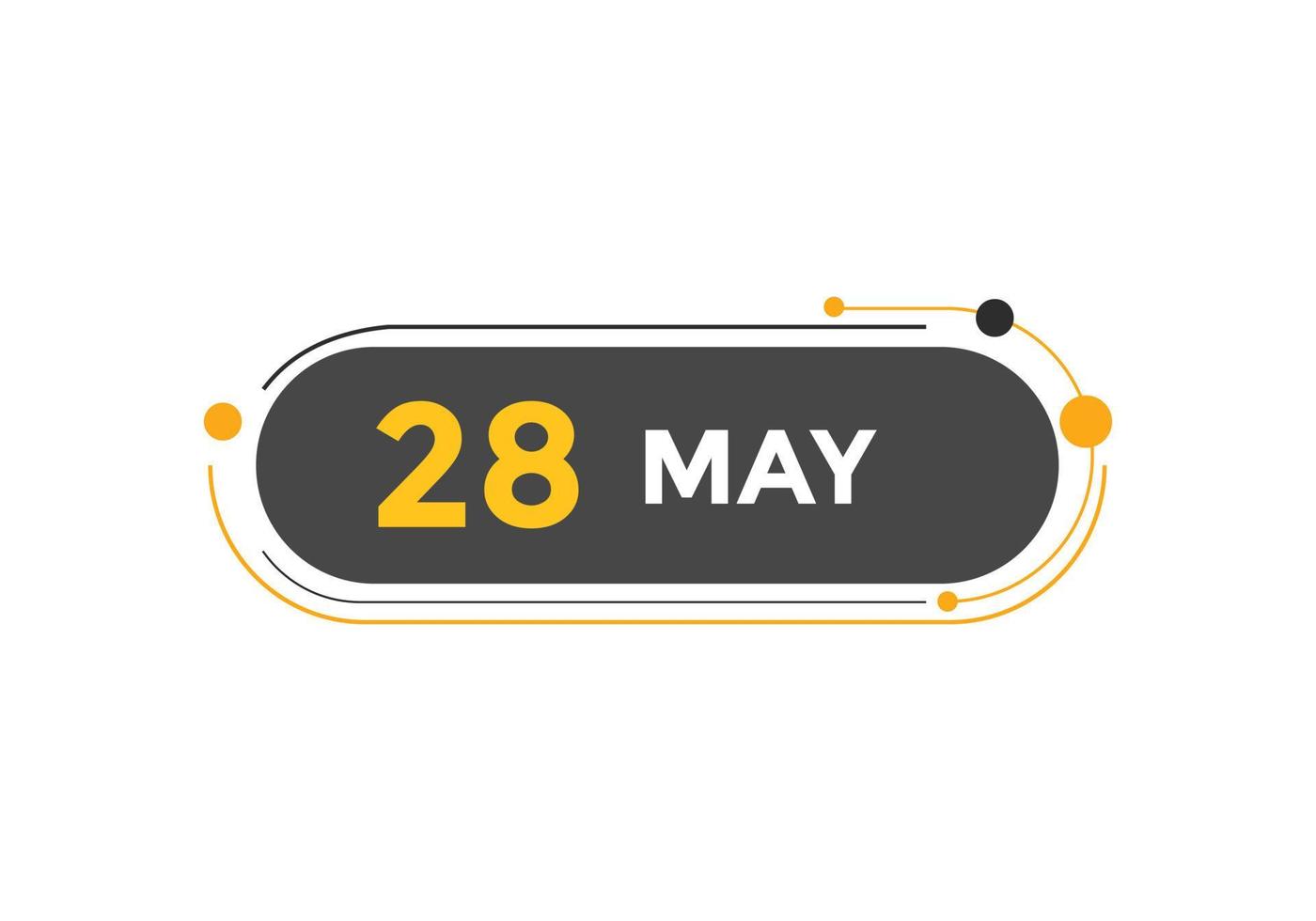 may 28 calendar reminder. 28th may daily calendar icon template. Calendar 28th may icon Design template. Vector illustration