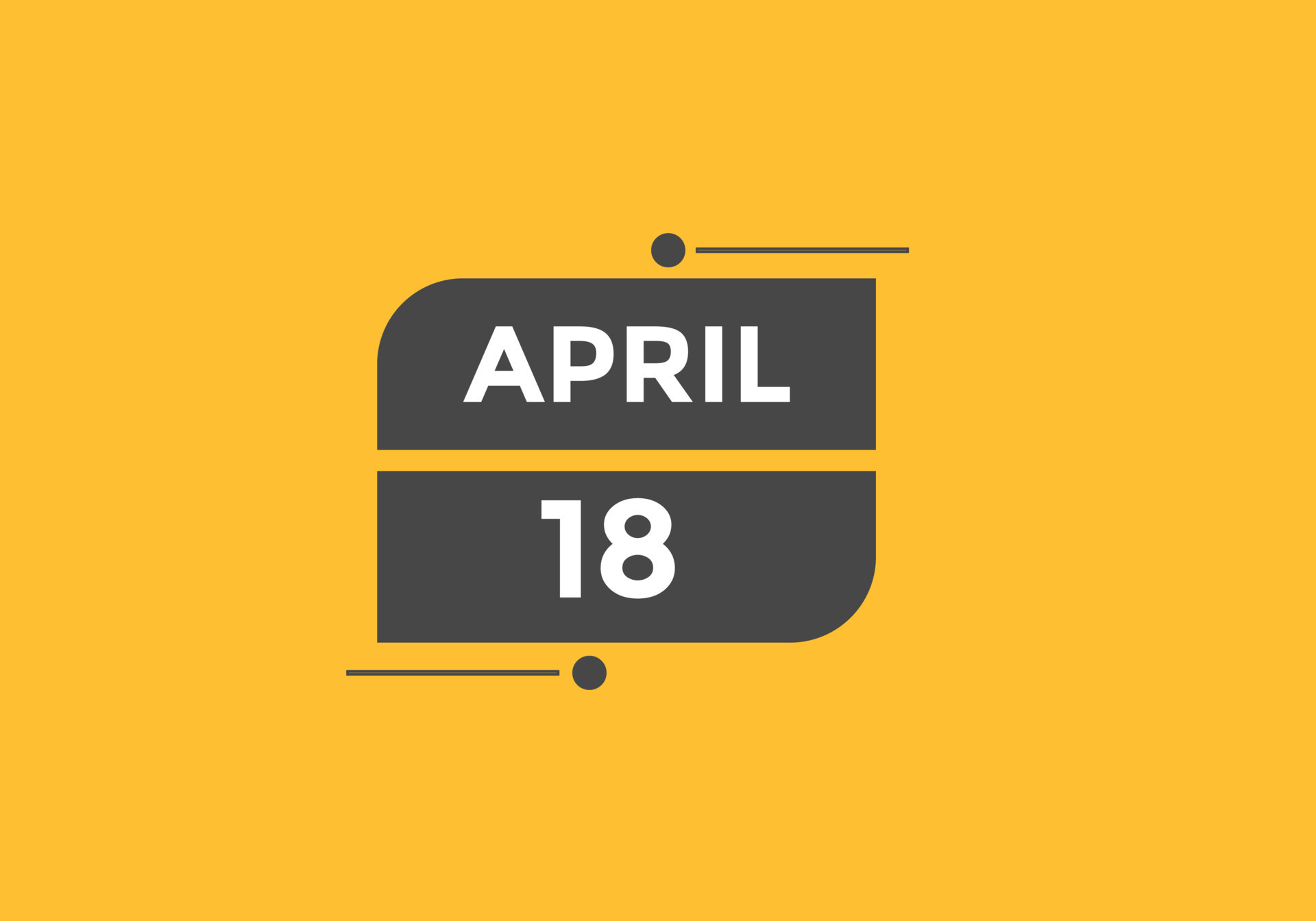 April 18 Calendar Reminder 18th April Daily Calendar Icon Template Calendar 18th April Icon April 18 Calendar Reminder 18th April Daily Calendar Icon Template Calendar 18th April Icon