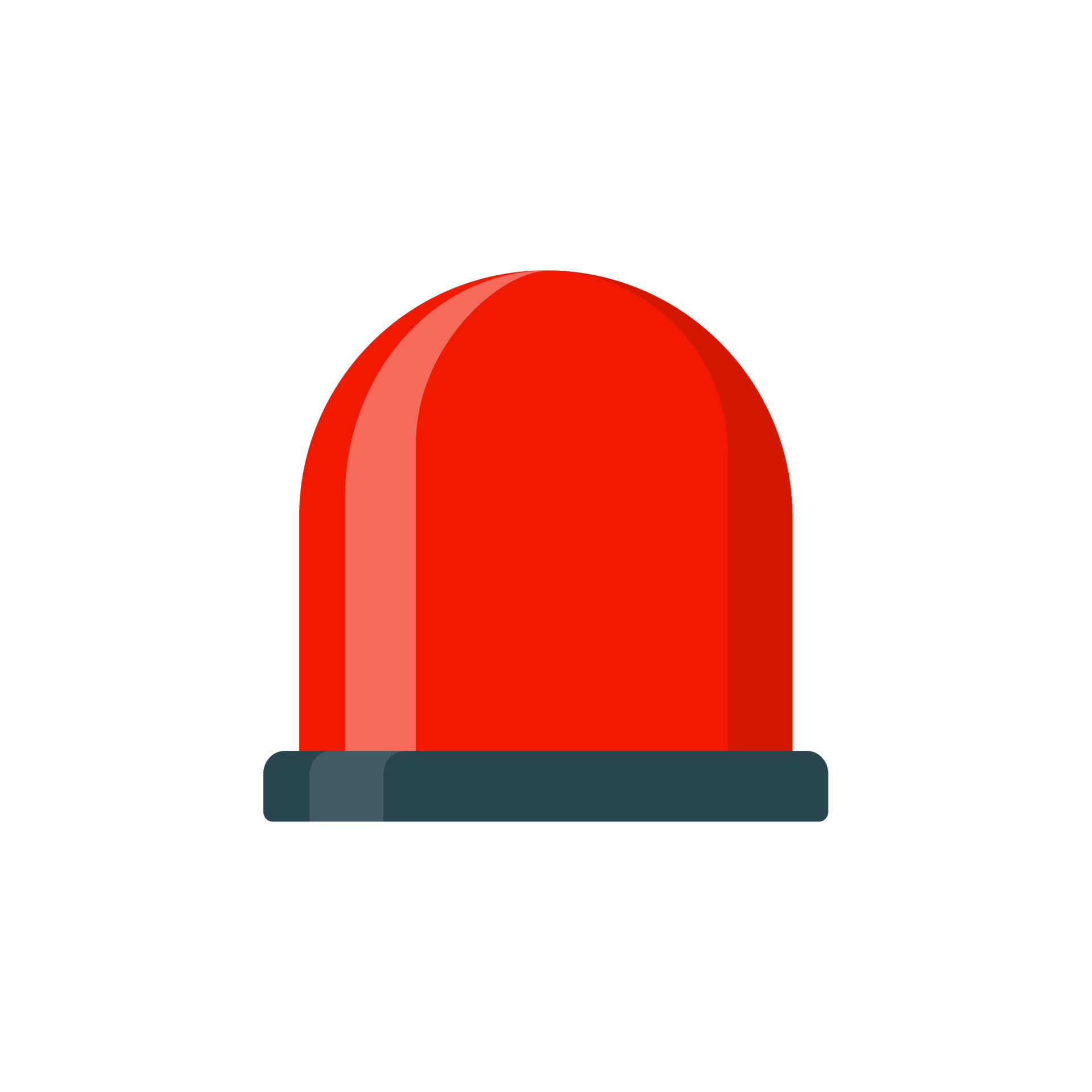 Emergency siren icon. Hazard warning light, ambulance route alarm