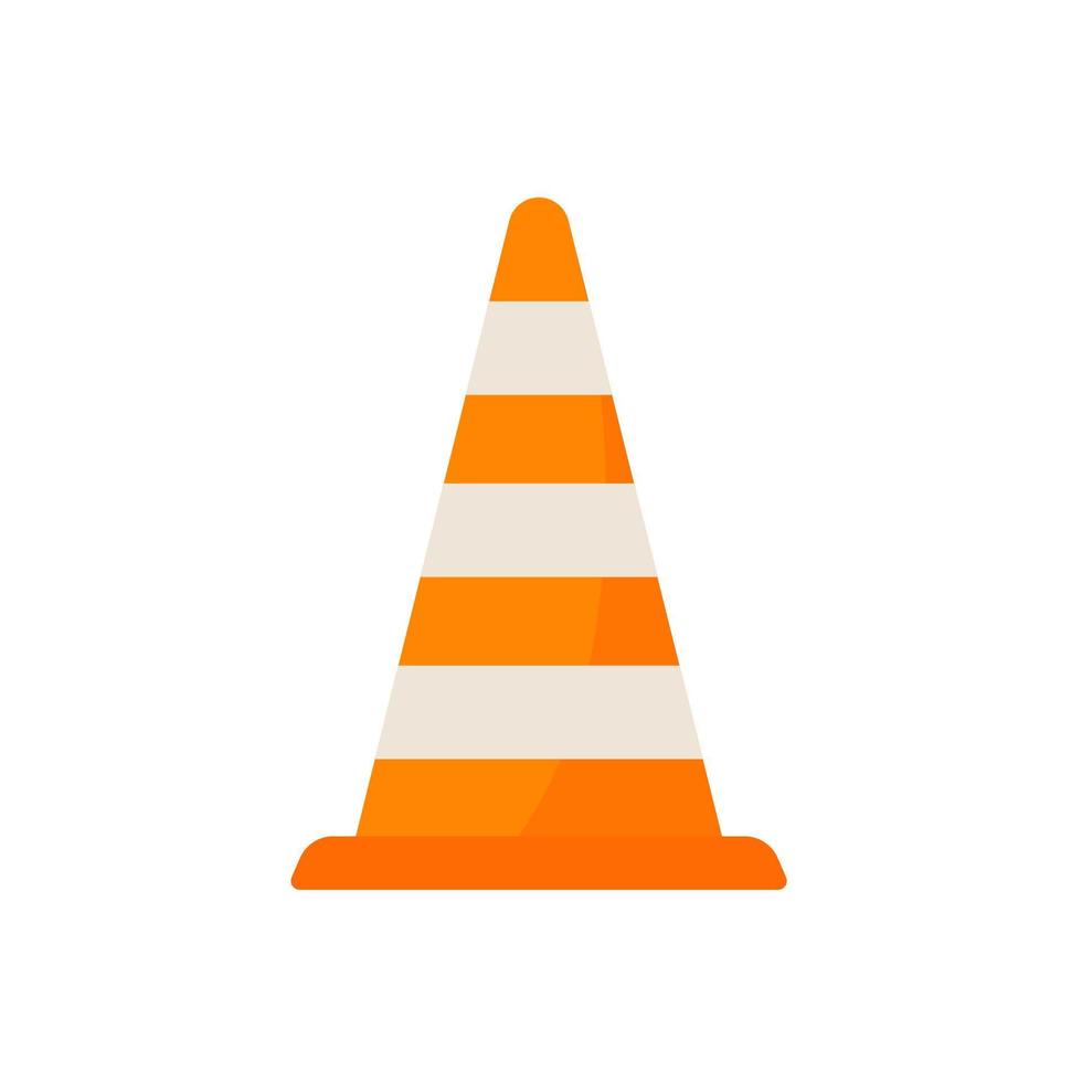 Traffic cones. Barrier cones divide the protective zone. vector