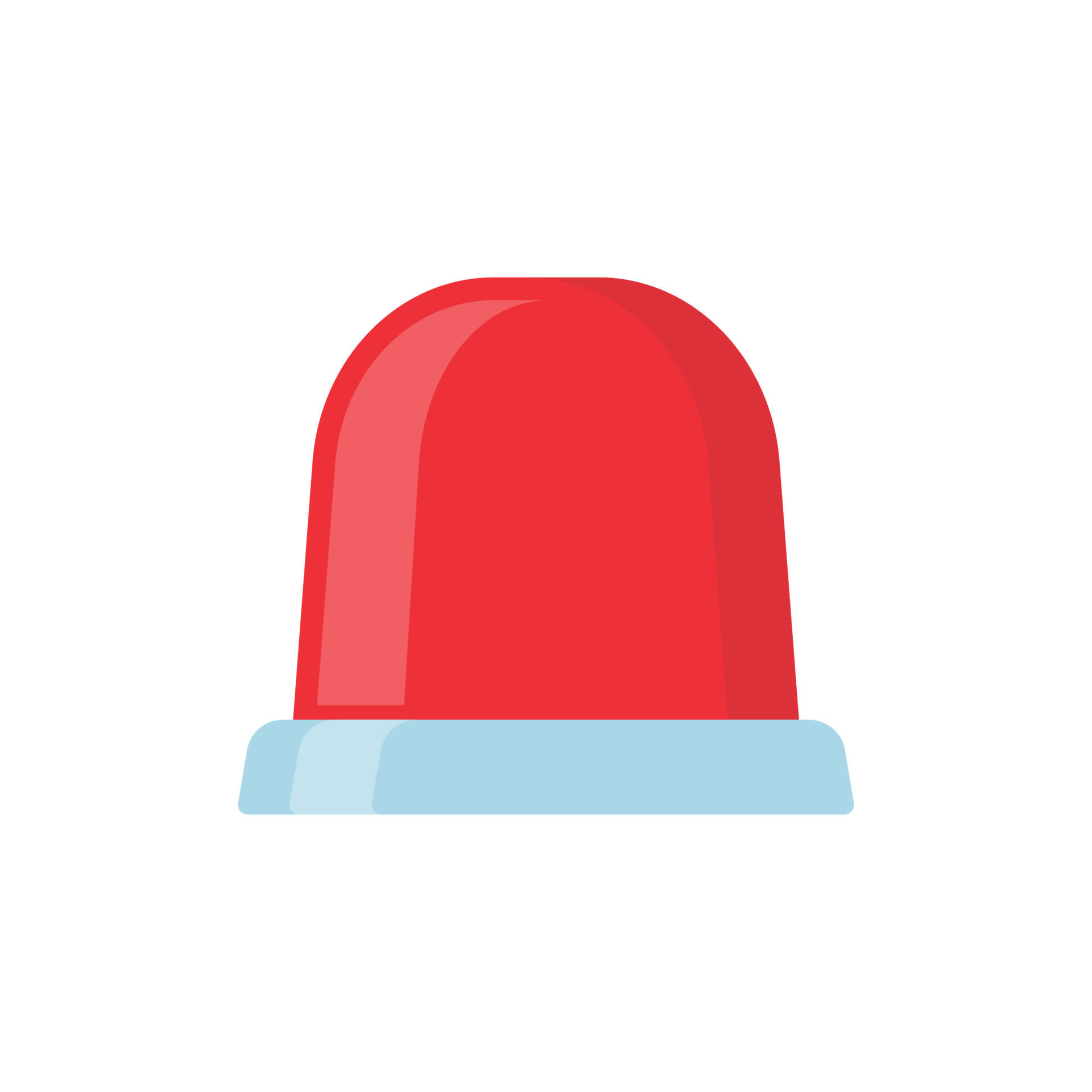 Emergency siren icon. Hazard warning light, ambulance route alarm
