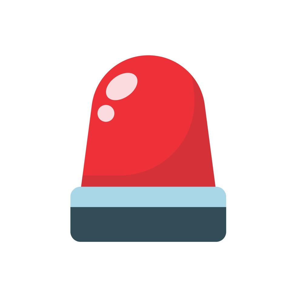 Emergency siren icon. Hazard warning light, ambulance route alarm vector