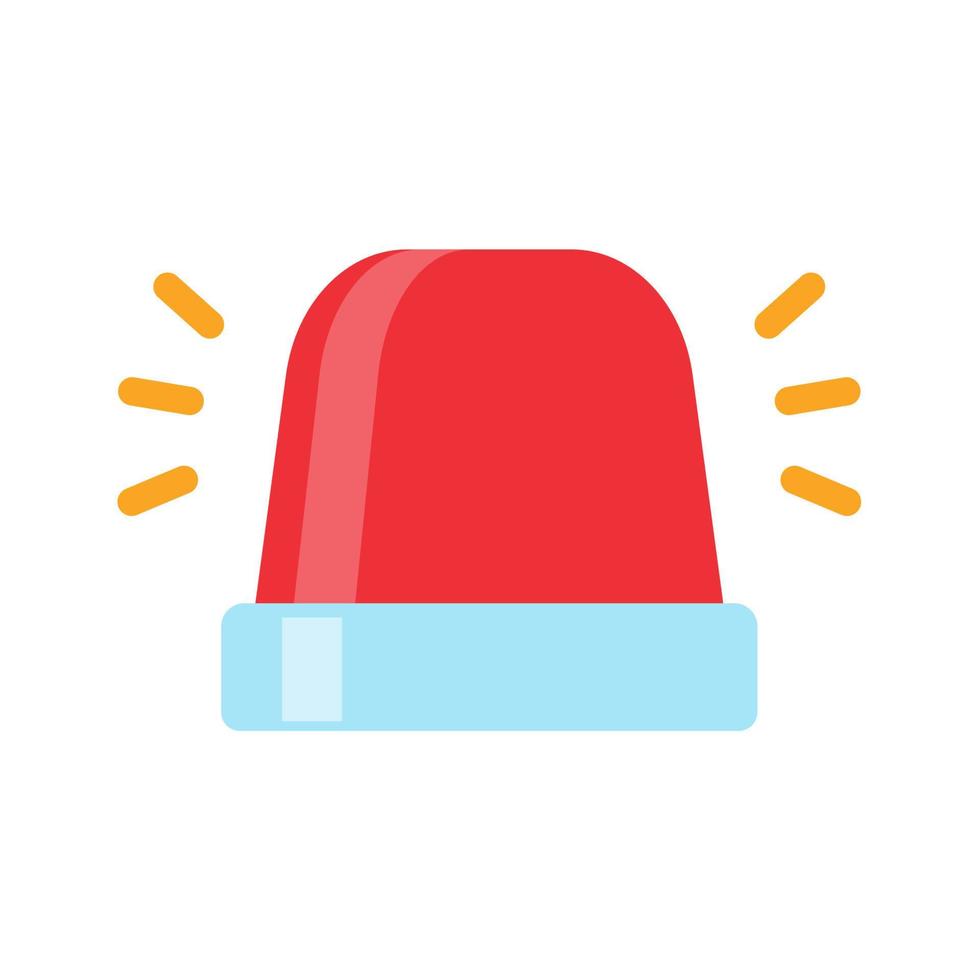 Emergency siren icon. Hazard warning light, ambulance route alarm vector