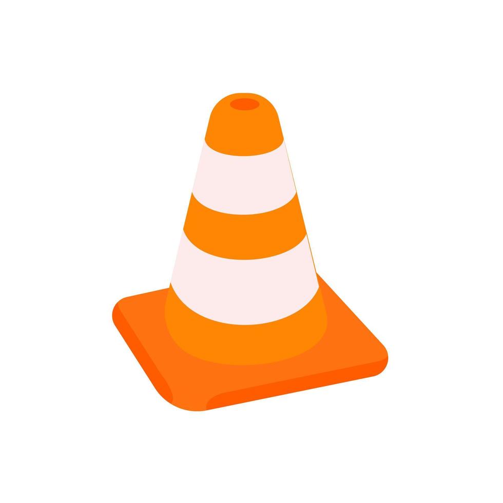 Traffic cones. Barrier cones divide the protective zone. vector