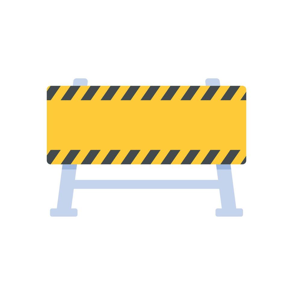 Safety barriers, road repair lines, construction warning signs vector