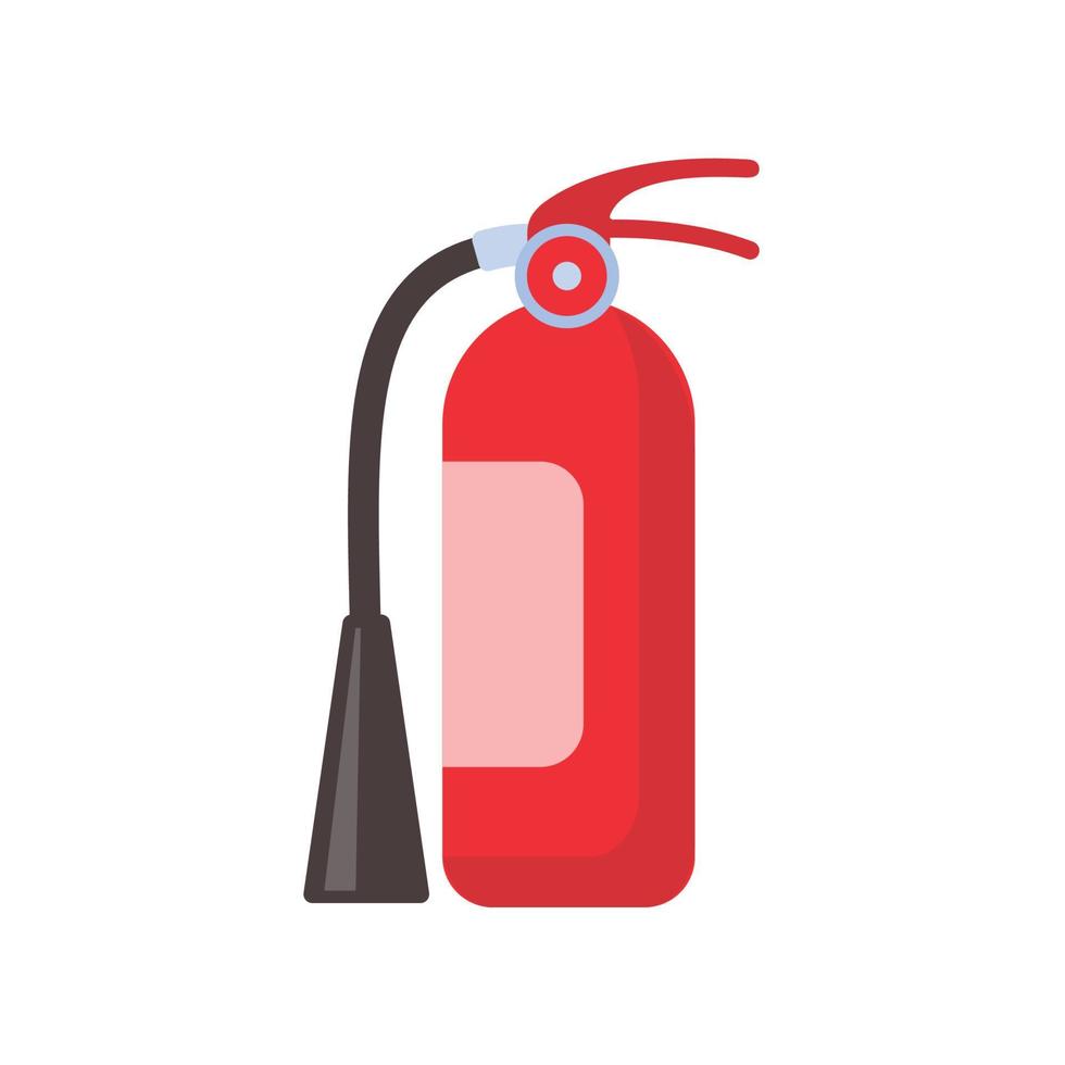 red fire extinguisher for suppressing fire in buildings vector
