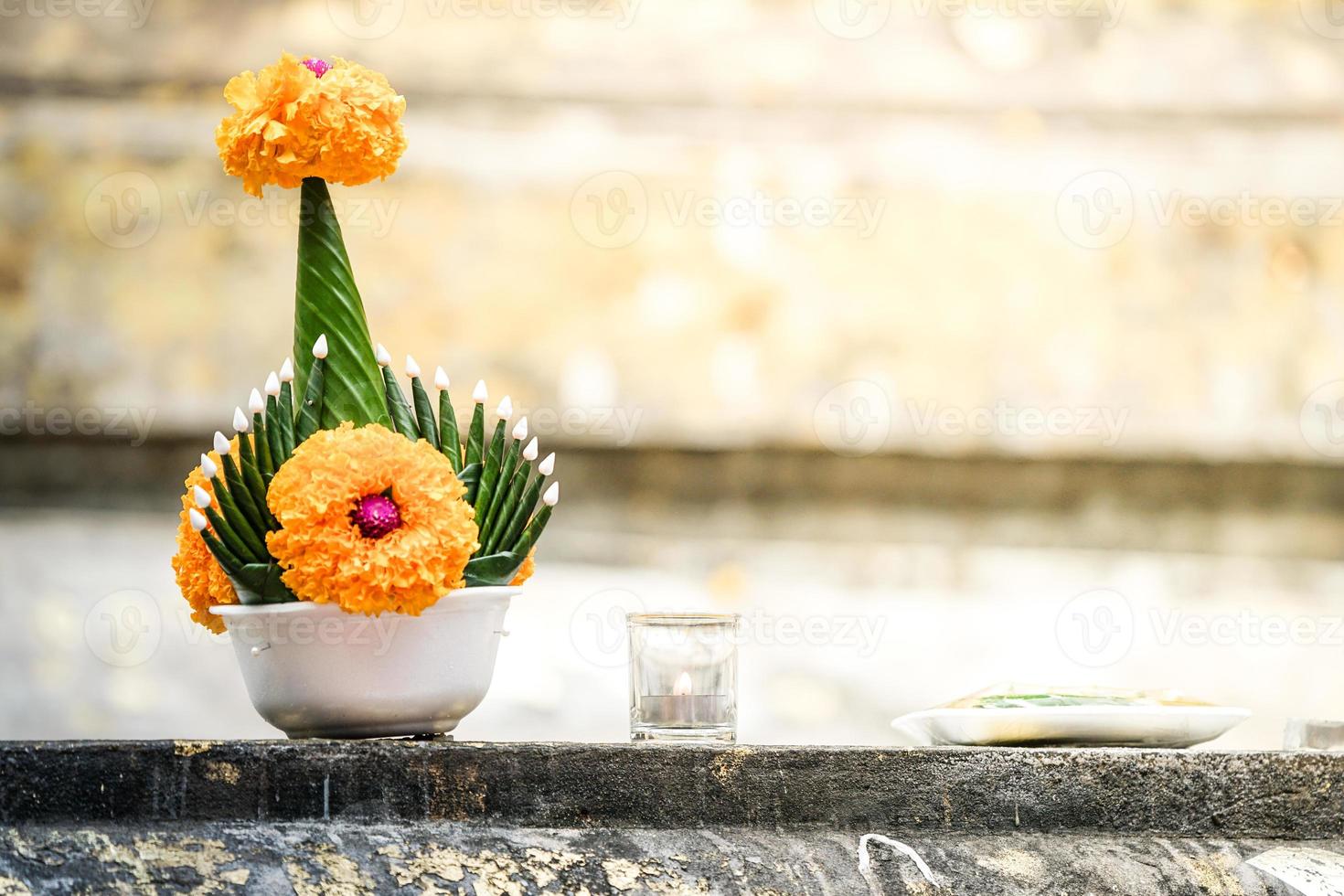 the sacrifice objects for Thai sacrifice religion event, in the north of Thailand. photo
