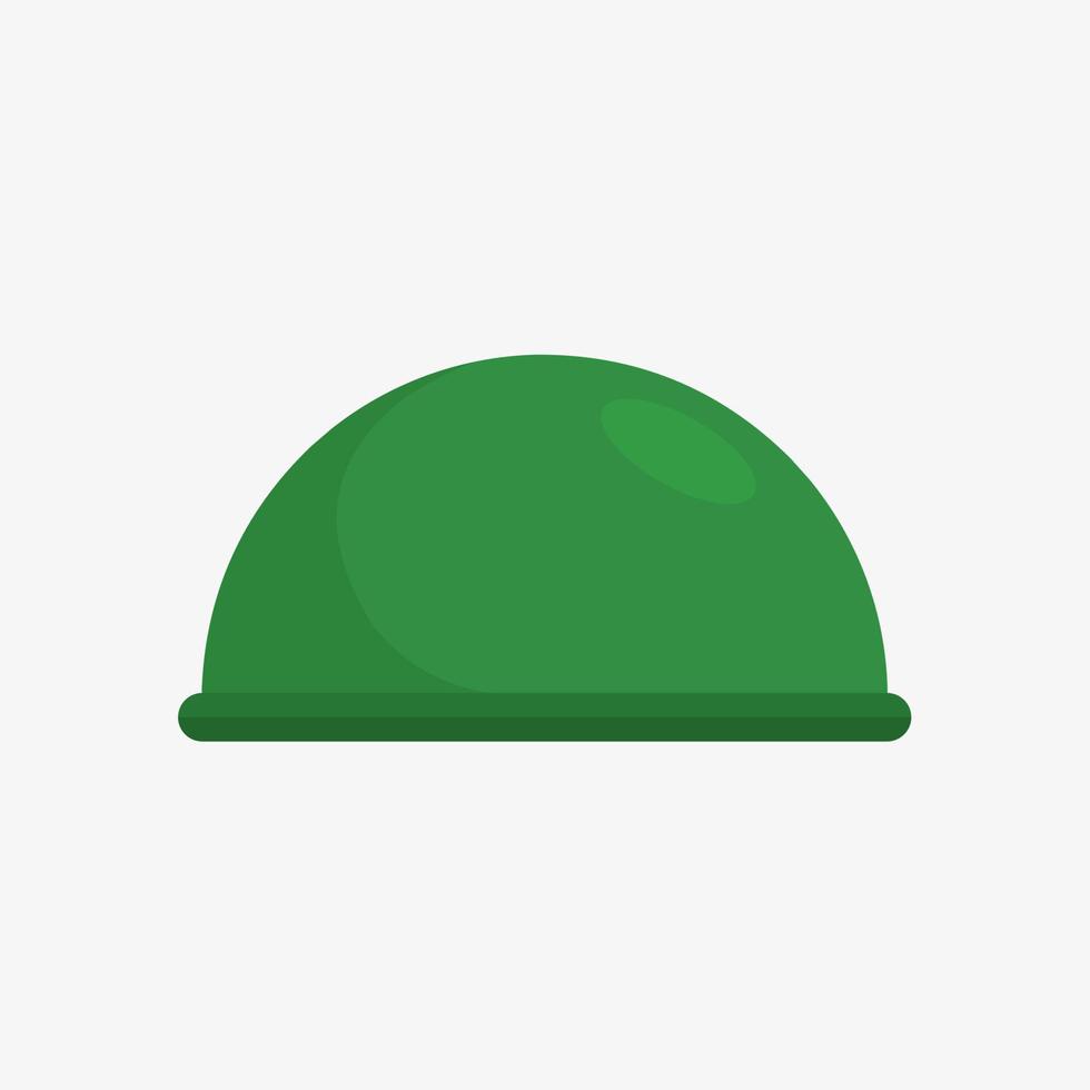 military helmet flat icon isolated on white background vector