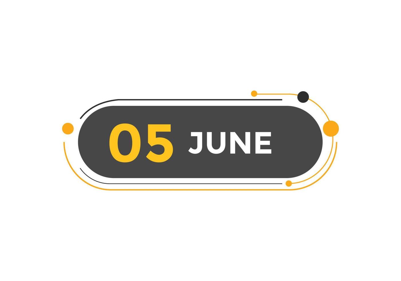 june 5 calendar reminder. 5th june daily calendar icon template. Calendar 5th june icon Design template. Vector illustration