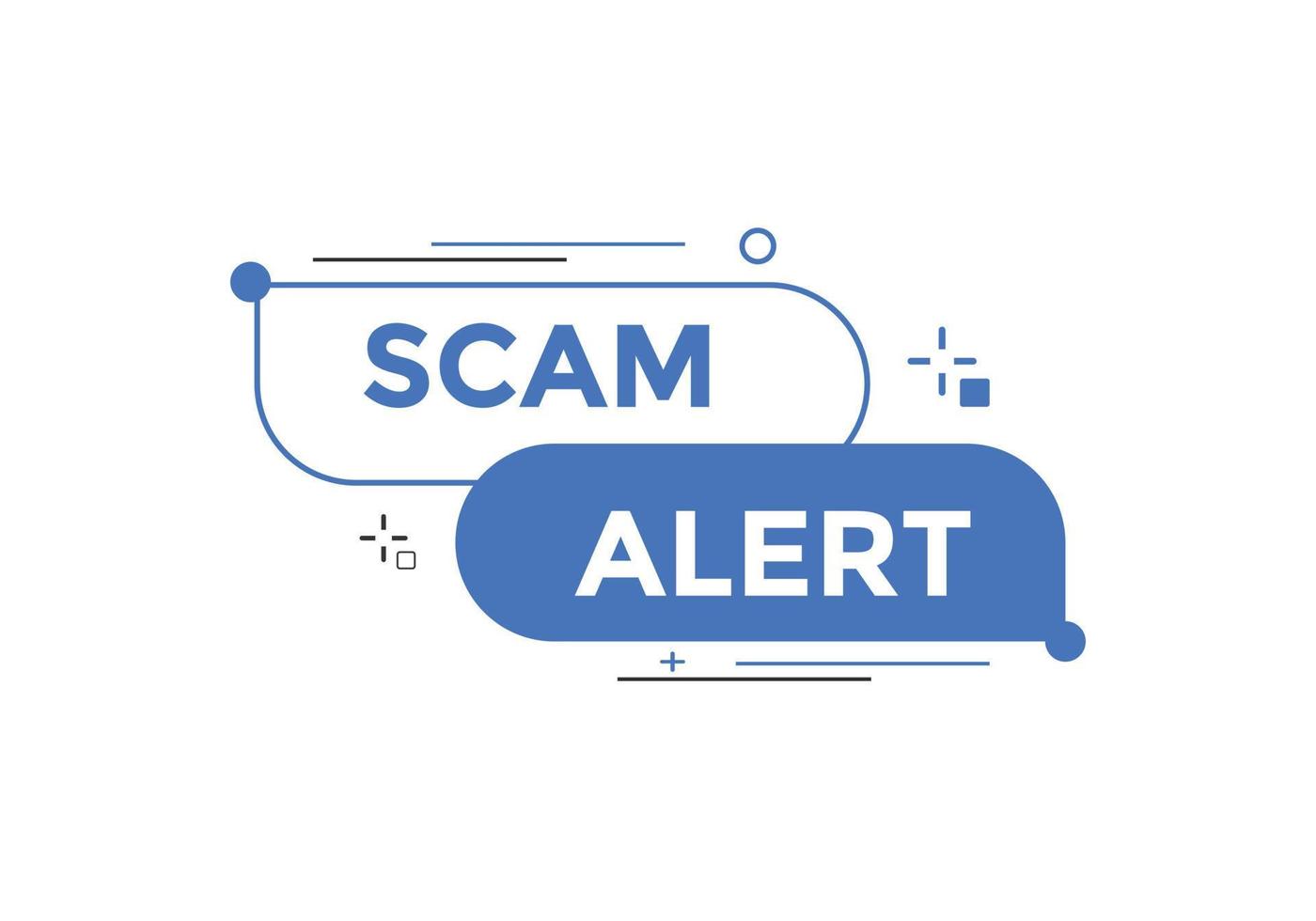 scam alert text button. speech bubble. Scam alert Colorful web banner. vector illustration