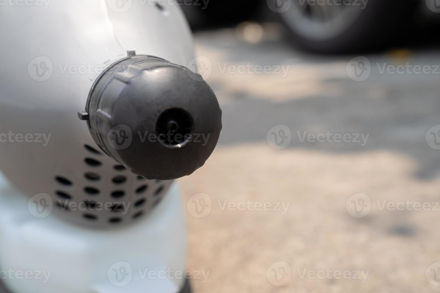 sterilizing machine water spray is standing by and ready to use to prevent and protect the coronavirus COVID19. photo