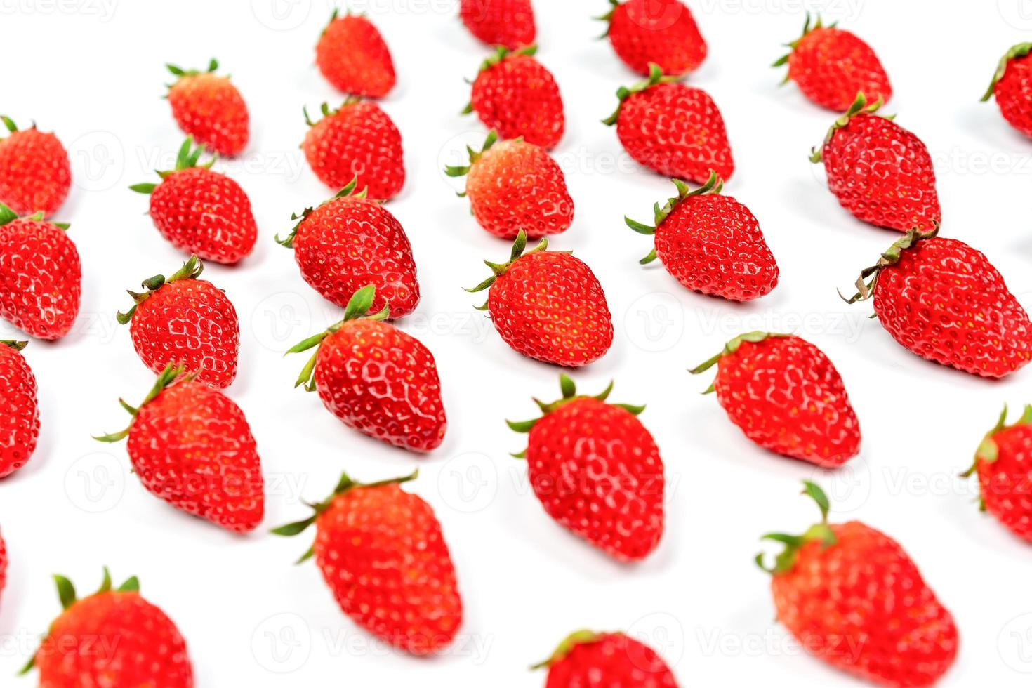 a lot o strawberry on white background photo