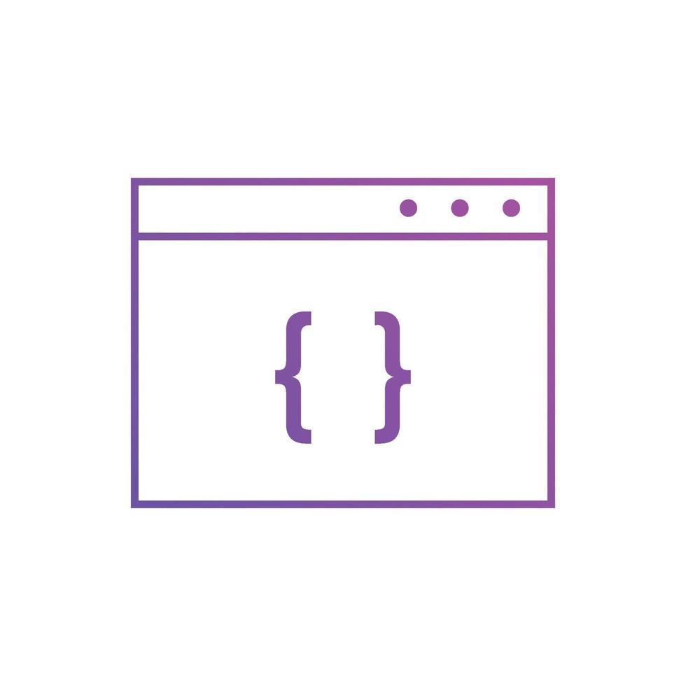 Web code icons. Website coding icon symbol vector