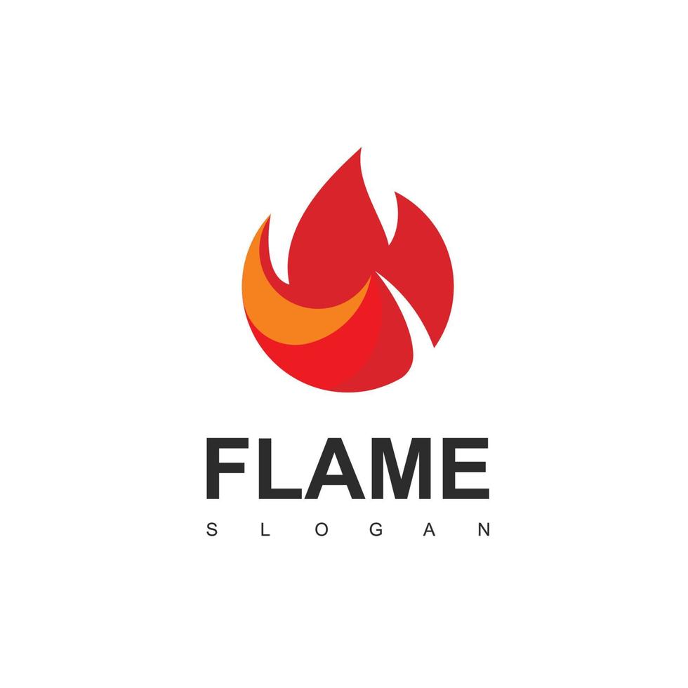 plantilla de diseño de logotipo de llama vector