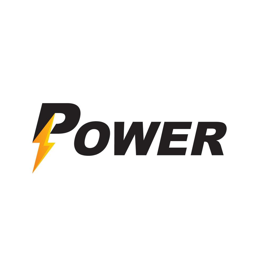 Power Energy Logo Template Using Bolt Icon vector