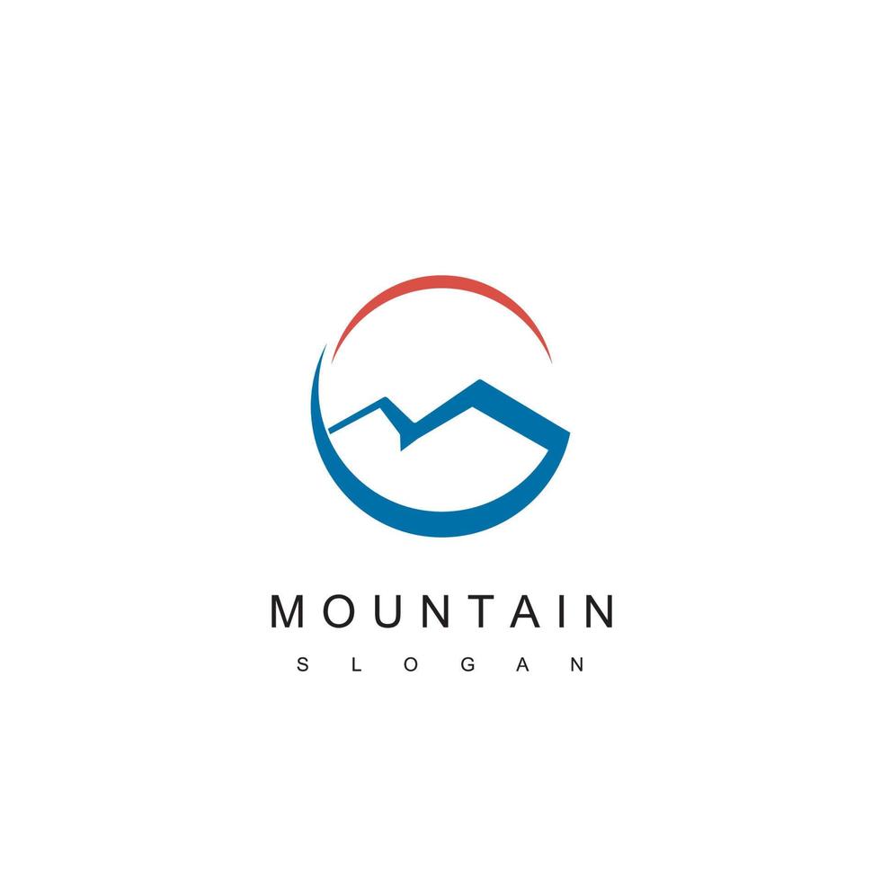 vector de diseño de logotipo de montaña
