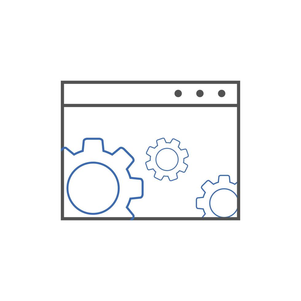 website optimization icons. website page development symbol line icon. Concept for SEO and web design vector