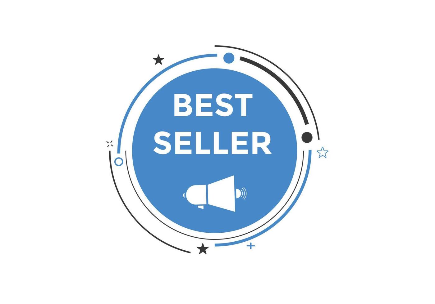 botón de texto de mejor vendedor. burbuja de diálogo. plantilla de banner web colorido de mejor vendedor. ilustración vectorial vector