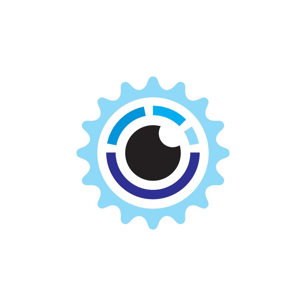 logotipo de ojo vectorial, logotipo de escaneo de retina para empresa de seguridad vector