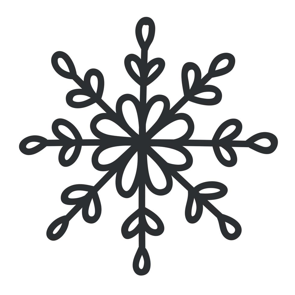 Simple snowflake for creating New Year and Christmas decorations vector