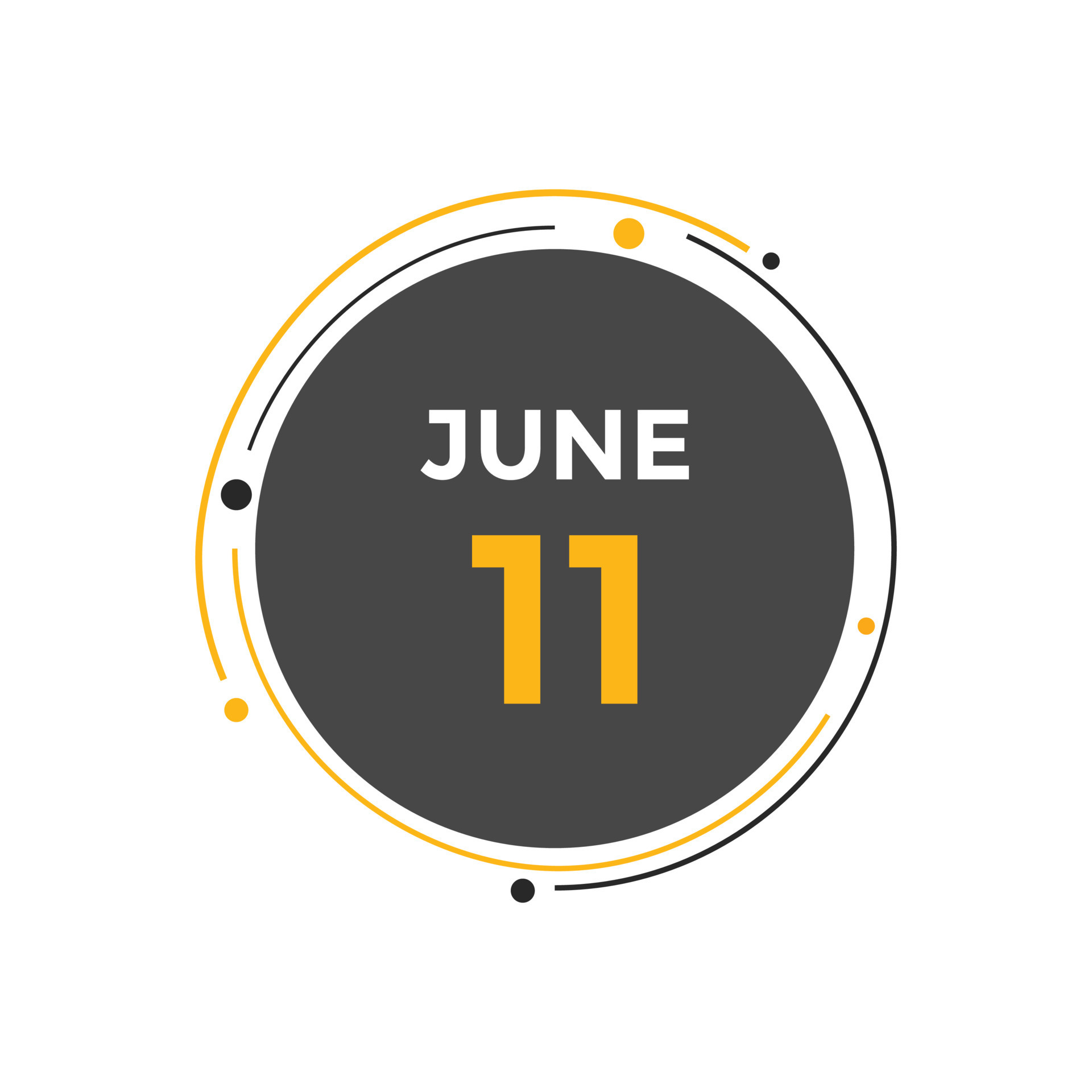june 11 calendar reminder. 11th june daily calendar icon template