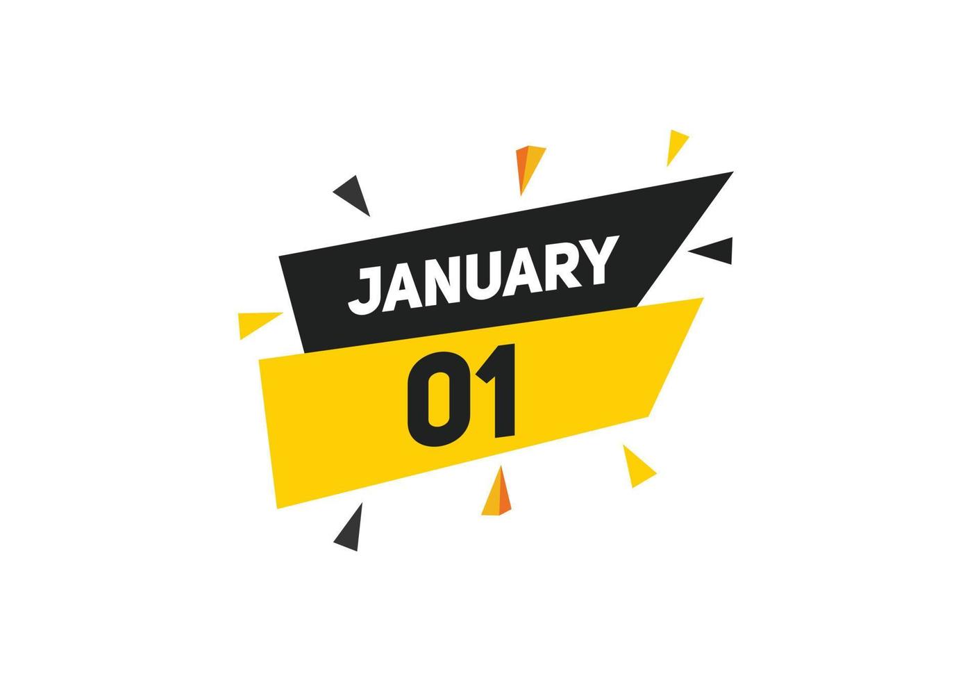 january 1 calendar reminder. 1st january daily calendar icon template. Calendar 1st january icon Design template. Vector illustration