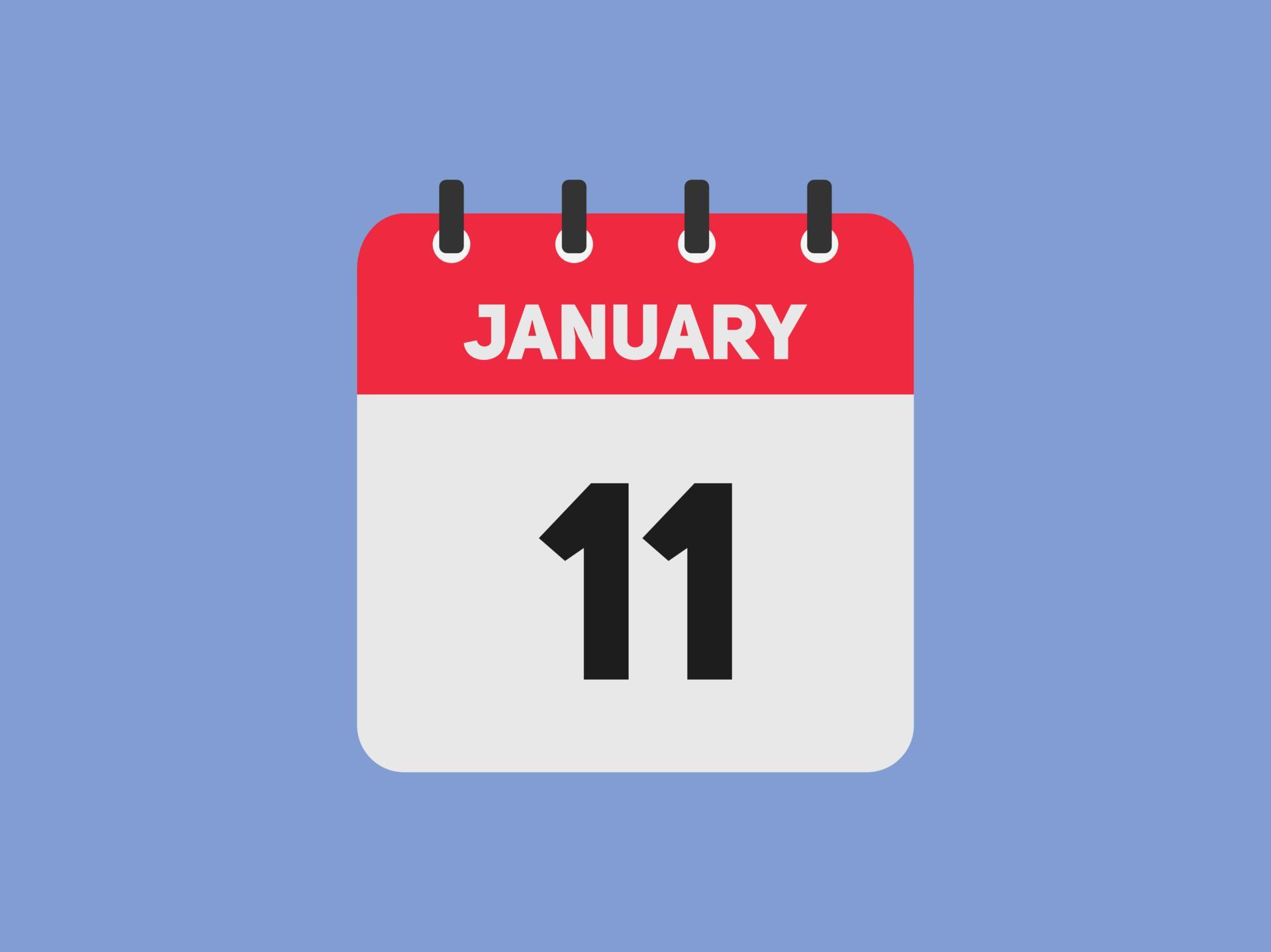 january 11 calendar reminder 11th january daily calendar icon template january 11 calendar reminder 11th january daily calendar icon template