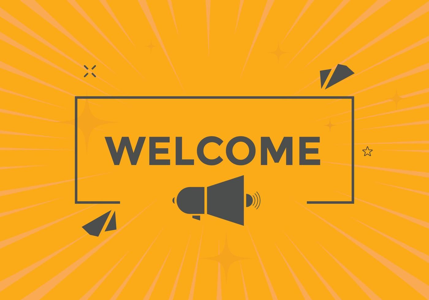 welcome text button. speech bubble. welcome Colorful web banner. vector illustration.