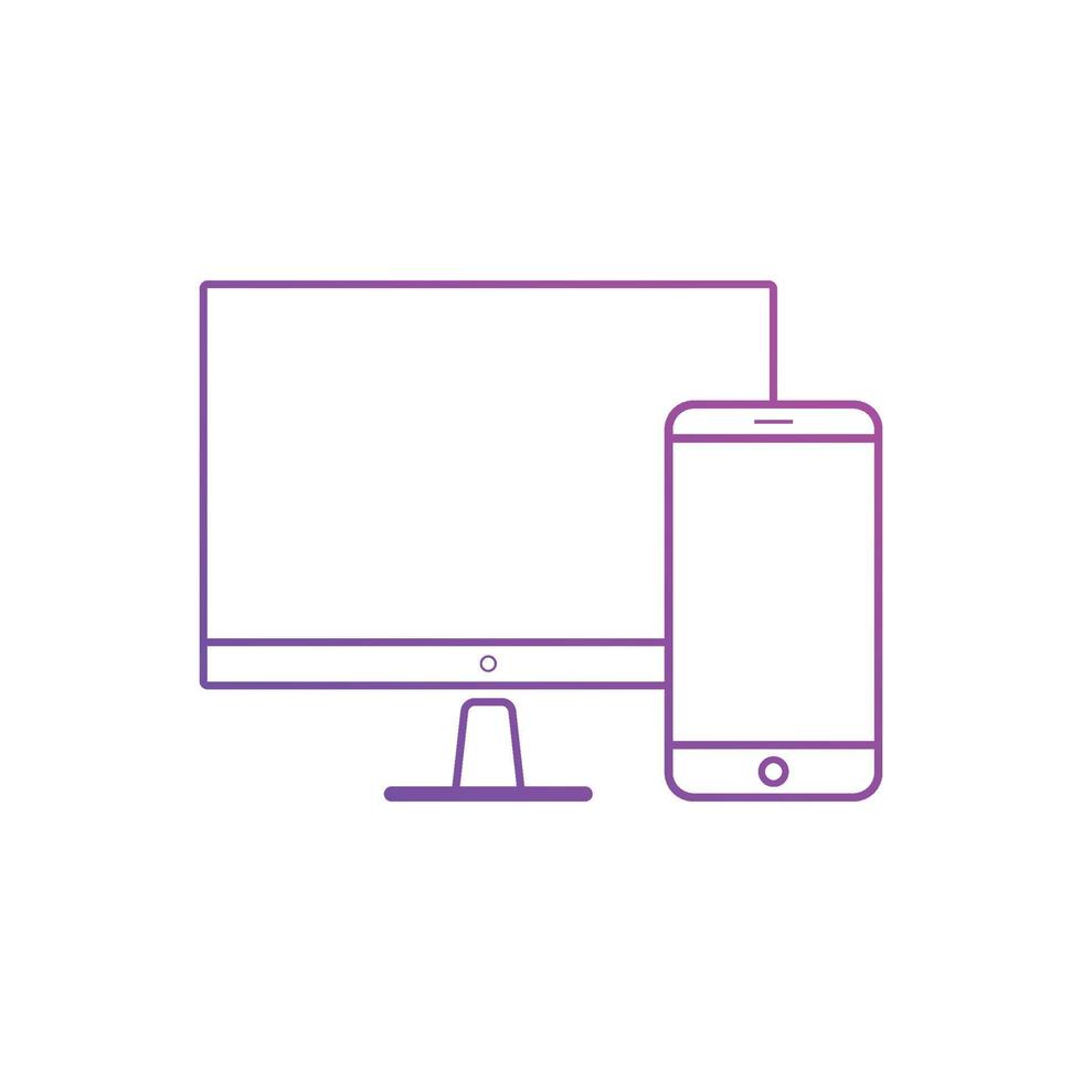 responsive web design icons vector