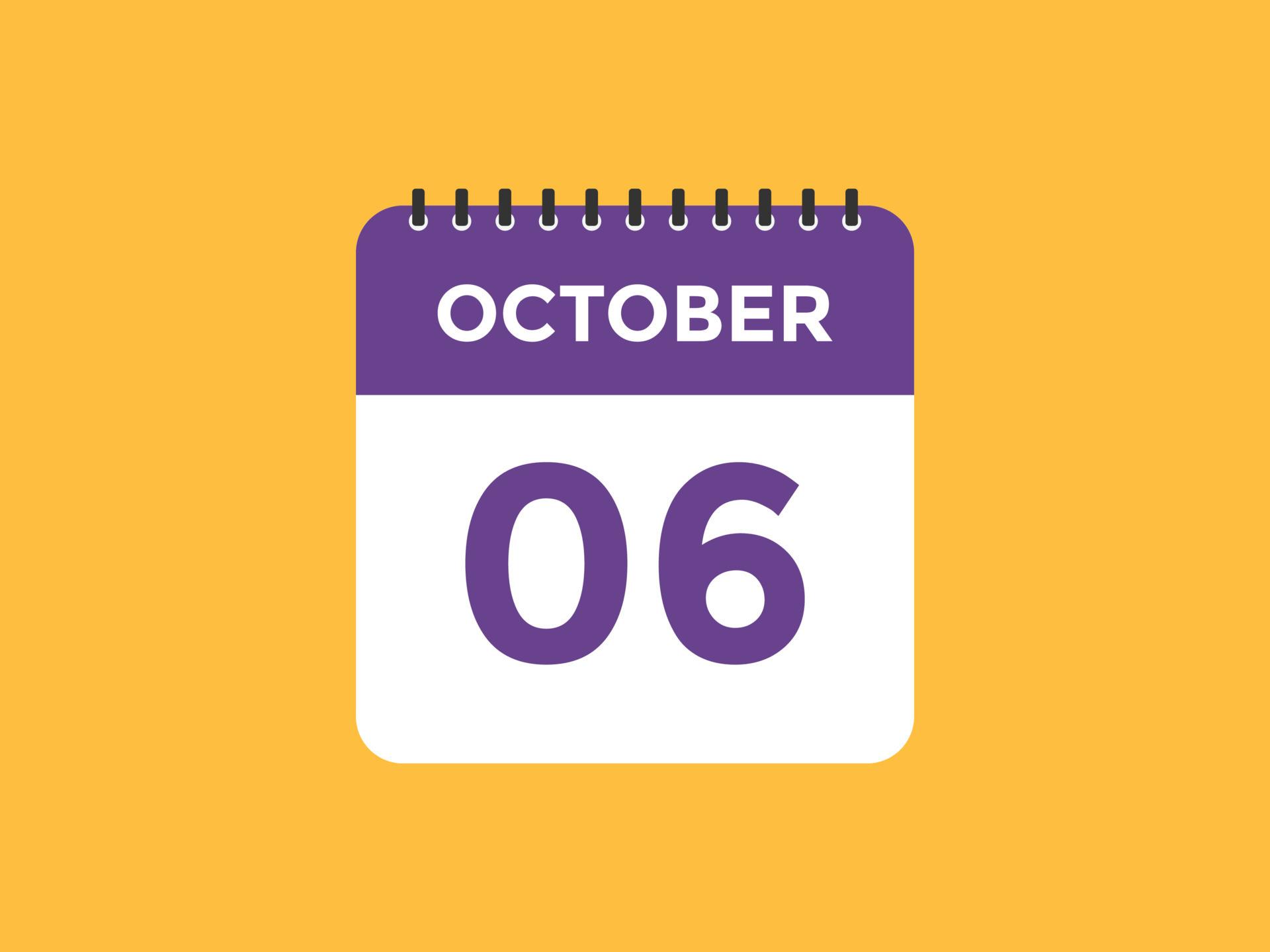 october 6 calendar reminder 6th october daily calendar icon template october 6 calendar reminder 6th october daily calendar icon template