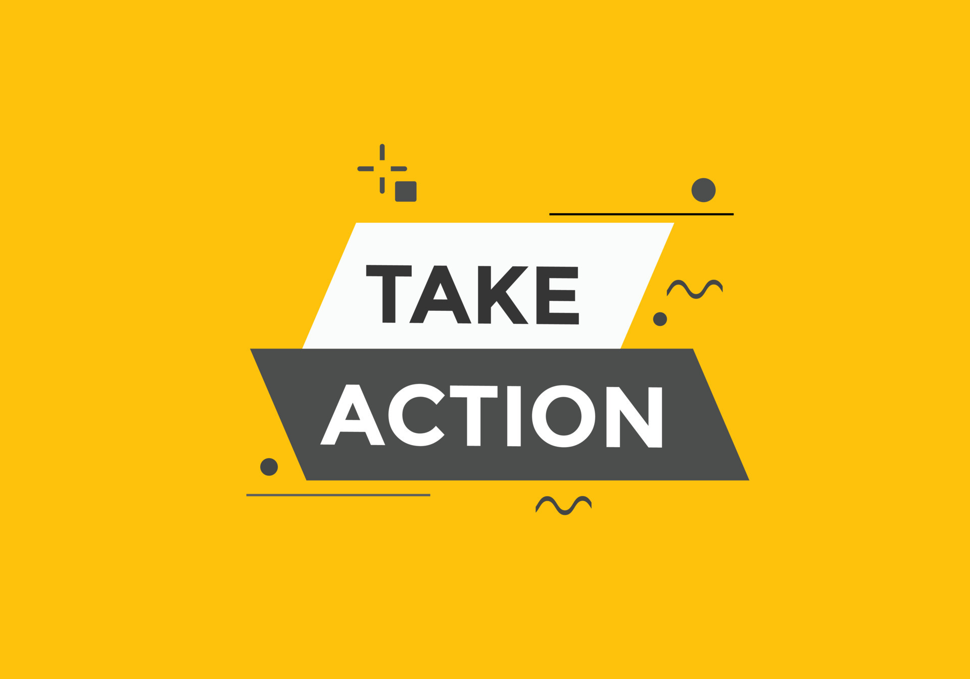 Take action text button. speech bubble. Take action Colorful web banner