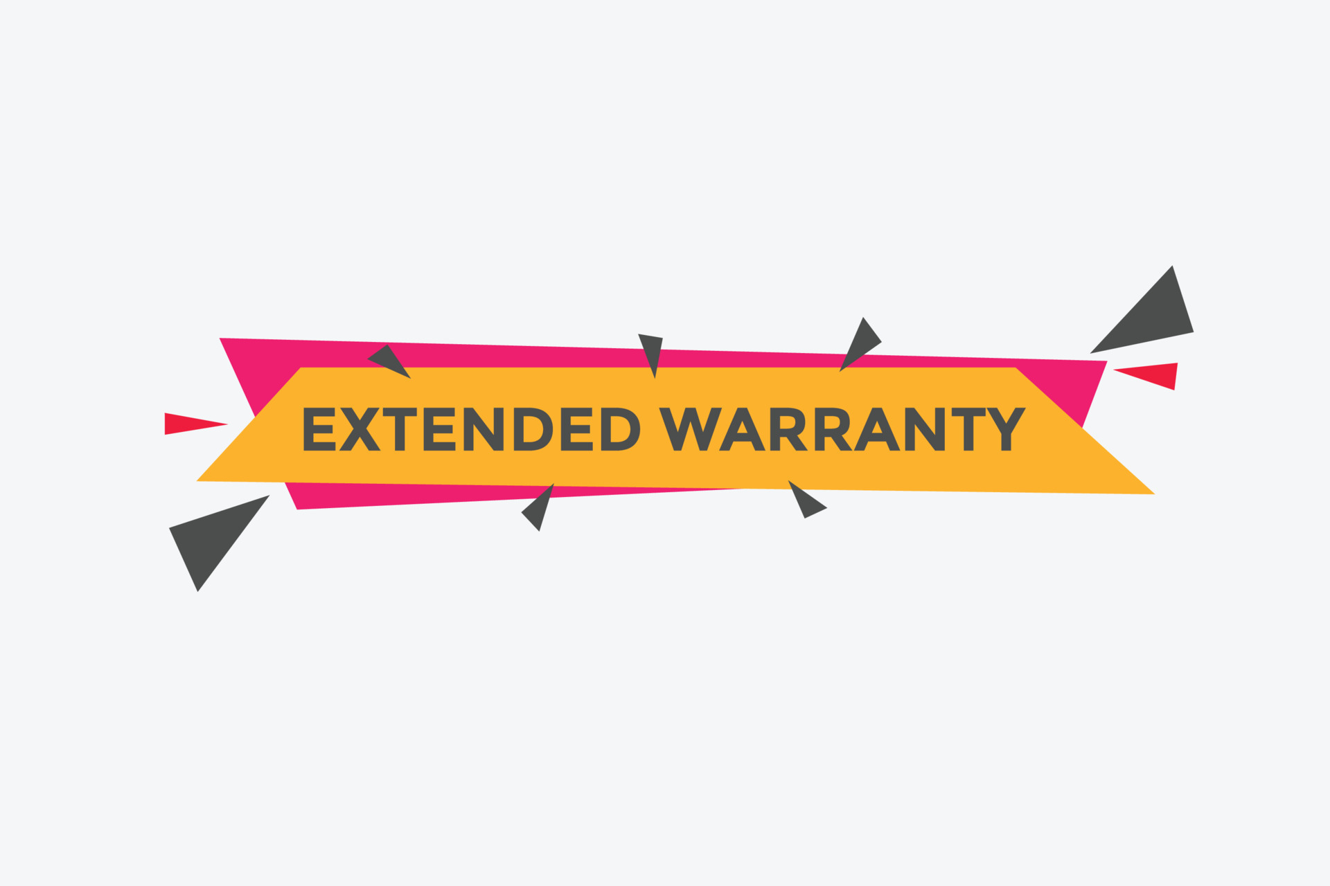 Extended warranty text button. speech bubble. Extended warranty Colorful web banner. vector