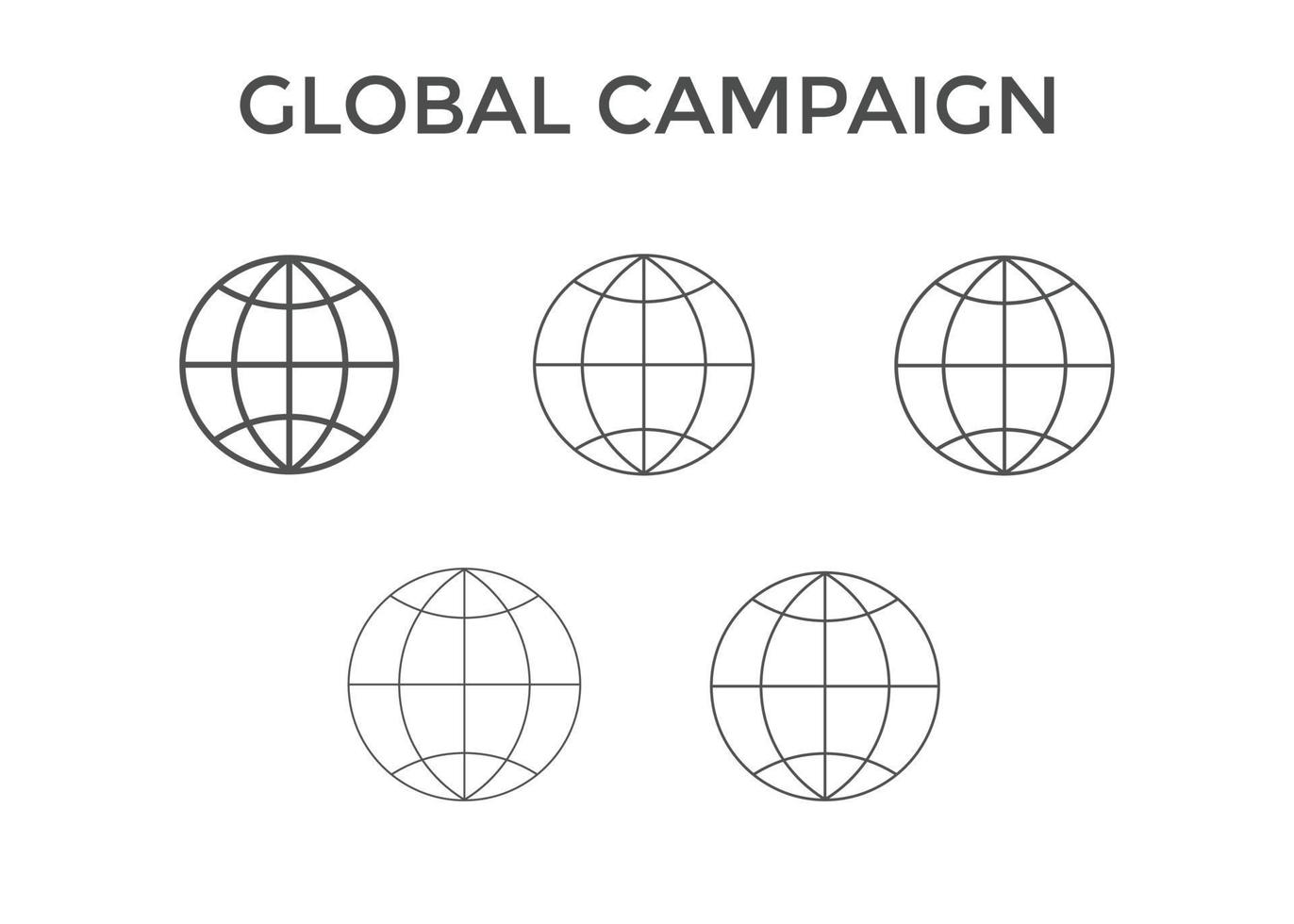 conjunto de ilustración de vector de icono global