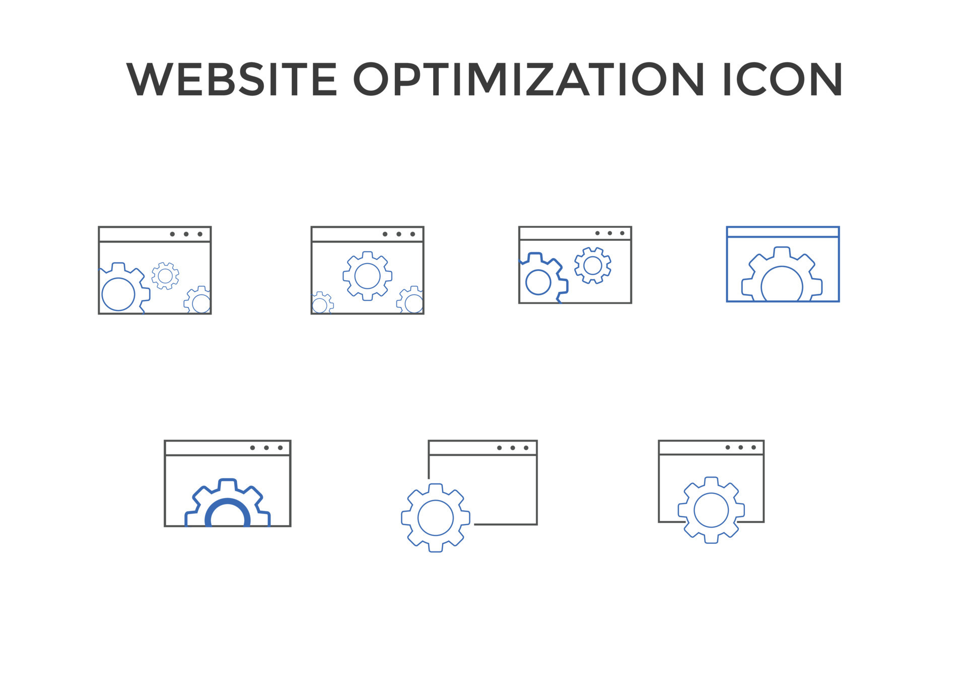 Website Optimization Icons Website Page Development Symbol Icon Website Optimization Icons Website Page Development Symbol Icon