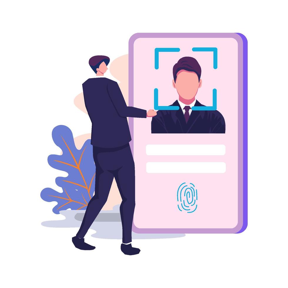 Verification technologies flat style illustration design vector