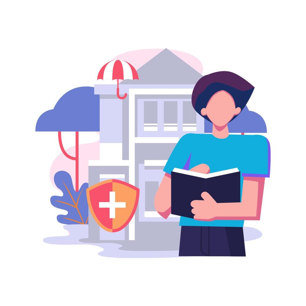 Business continuity and disaster recovery flat style illustration vector