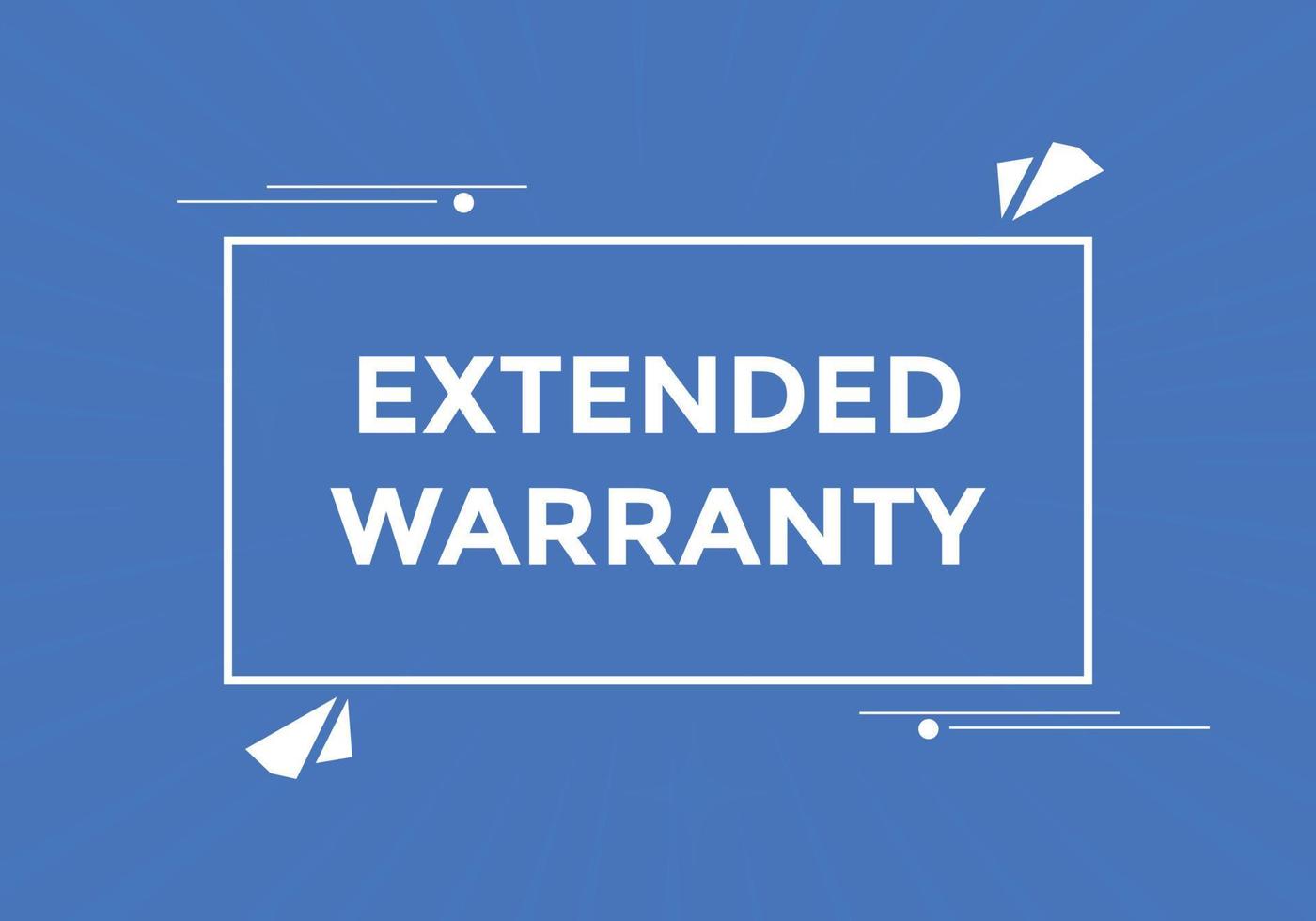 Extended warranty text button. speech bubble. Extended warranty Colorful web banner. vector illustration