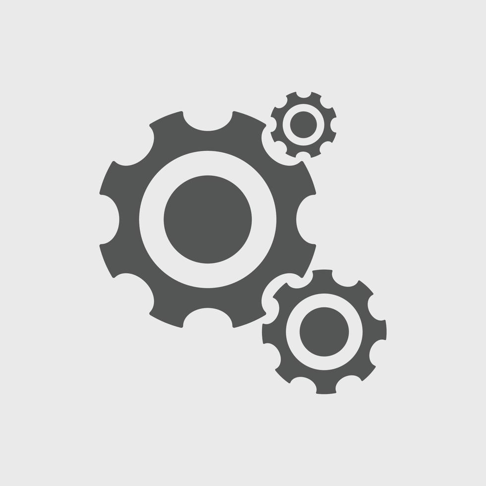 Gear and Wrench icon set Vector illustration. Service Tools icon pack