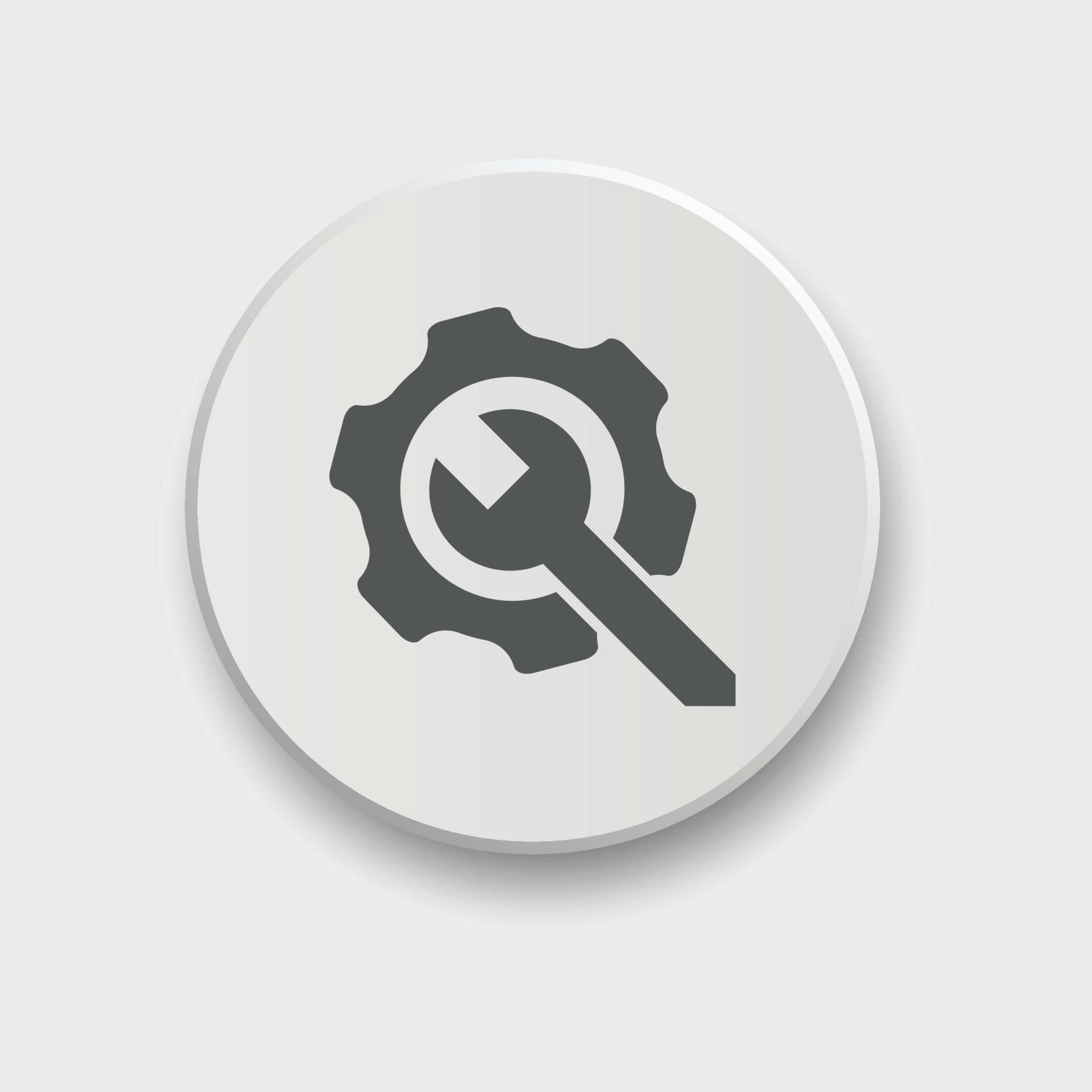 Gear and Wrench icon set Vector illustration. Service Tools icon pack