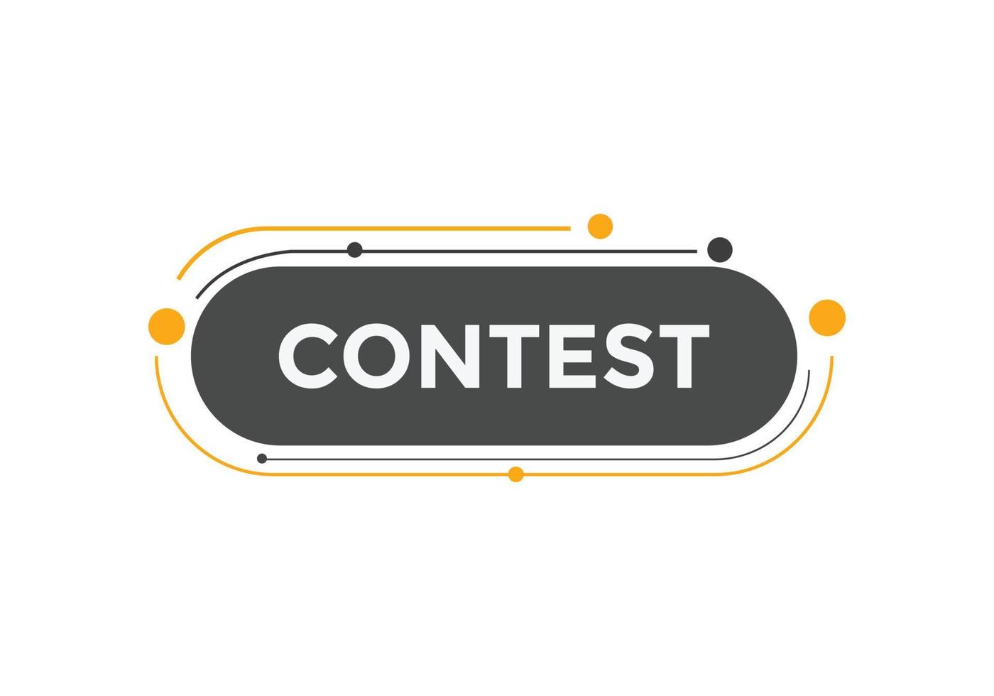 Contest text button. speech bubble. Contest Colorful web banner.. vector illustration