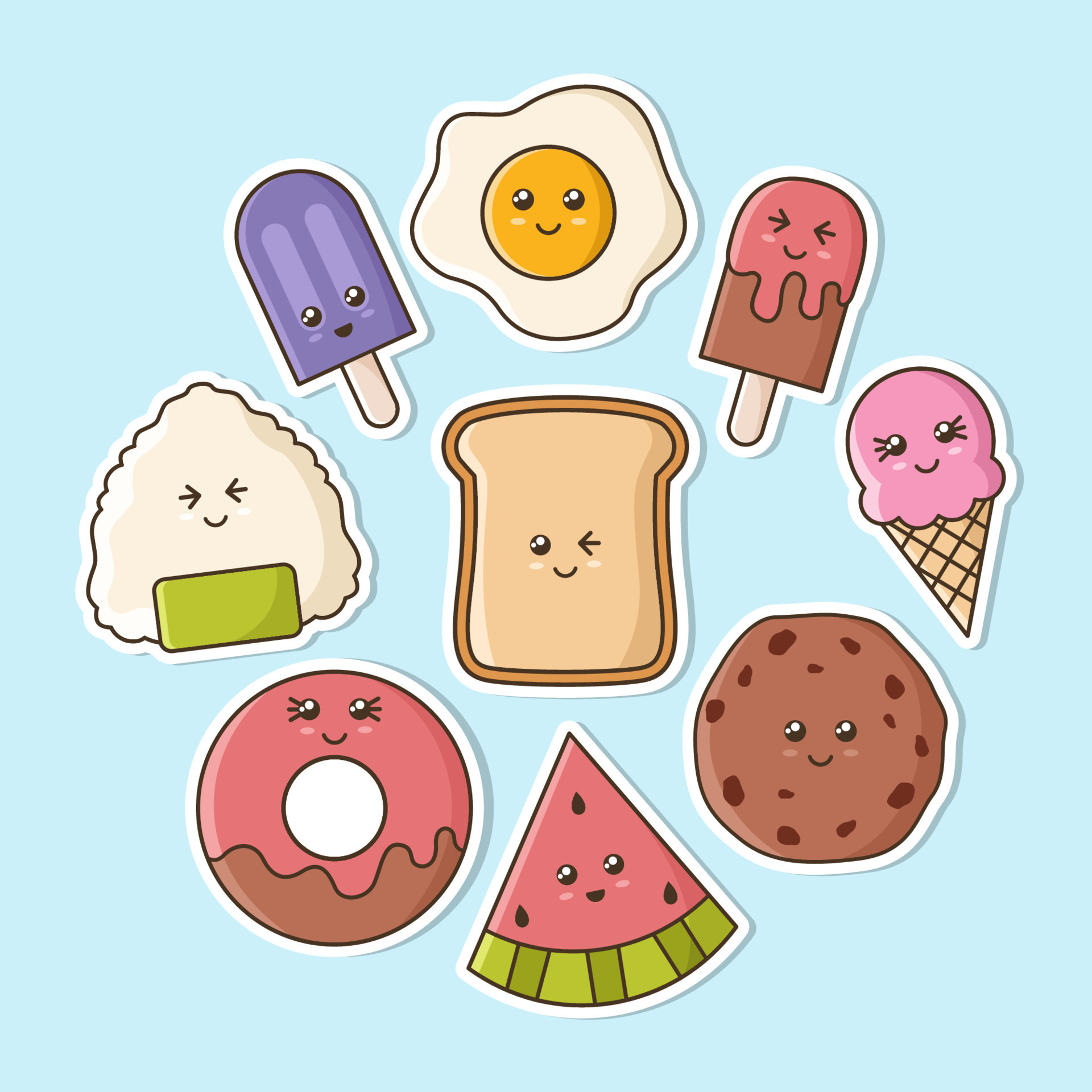 Kawaii Fruits Stickers Bundle